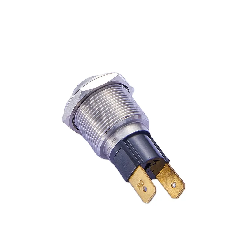 Power Lamp High Round Stainless Steel Metal On/Off Trigger Button Micro Switch