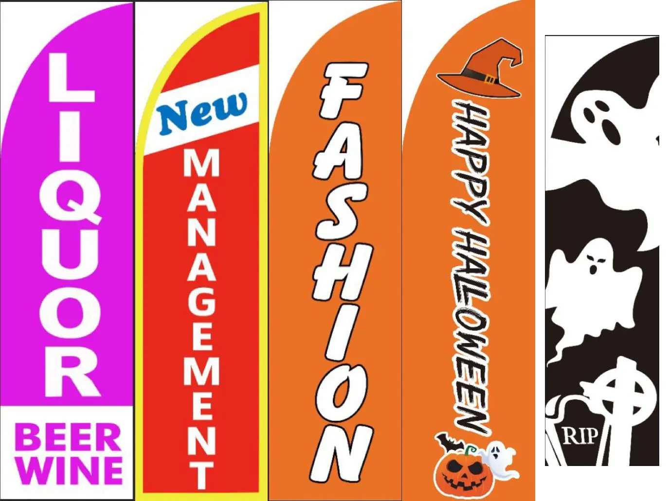 Custom Logo Printed Chicken Wings / Tacos/Food Truck/Nachos/Burritos Smoke Shop Feather Flag for Outdoor Advertising Event