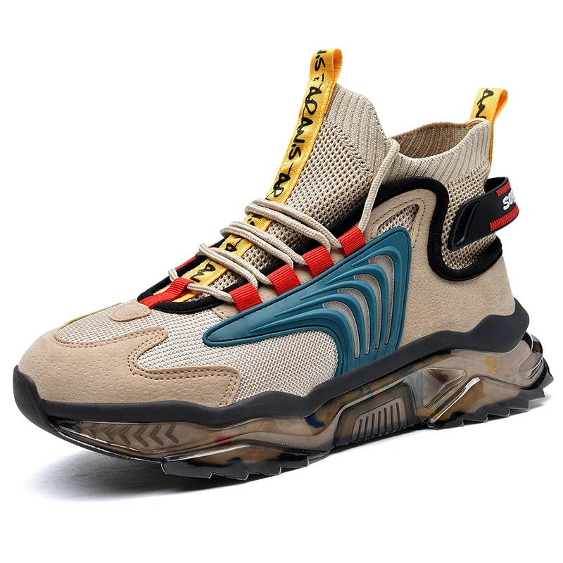 
2021 fashion Manufacturer Wholesale knitting upper sneakers for men tennis shoes 