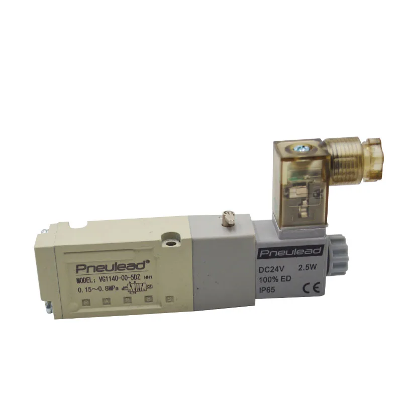 Pneulead Pilot Operated 5 Port base Mounted Solenoid Valves VG1140-00