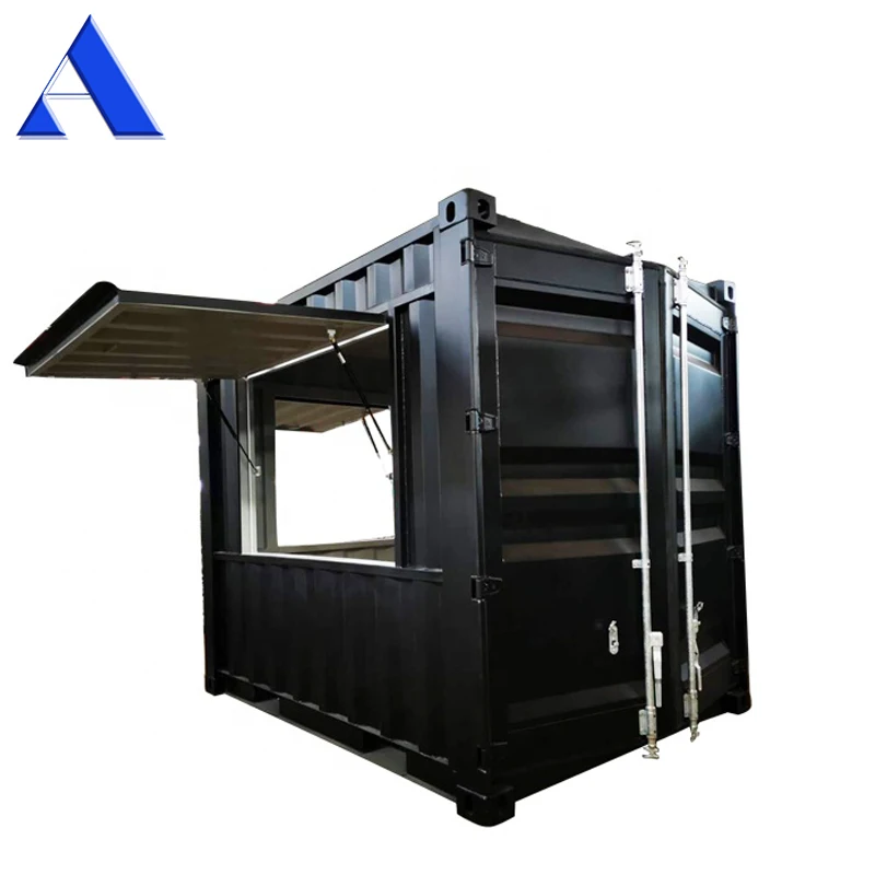 Custom 10ft Portable Mini Kiosk New Mobile Modified Shipping Container Coffee Shop/Cafe House Office Mall Use Free Design