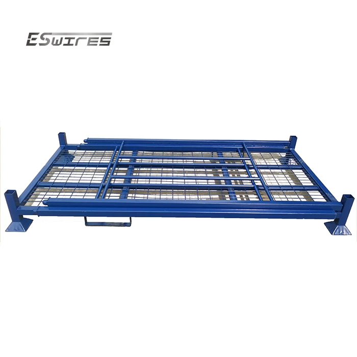 Good Quality Warehouse Stack 4-6 High Heavy Duty Folding Metal Steel Post Pallet Tyre Stacking Racks