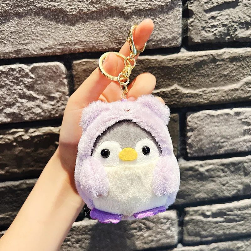 Mini Plush Penguin Pendant Keychain Doll Hanging Ornaments Wholesale School Bag Small Doll plush keychains toys
