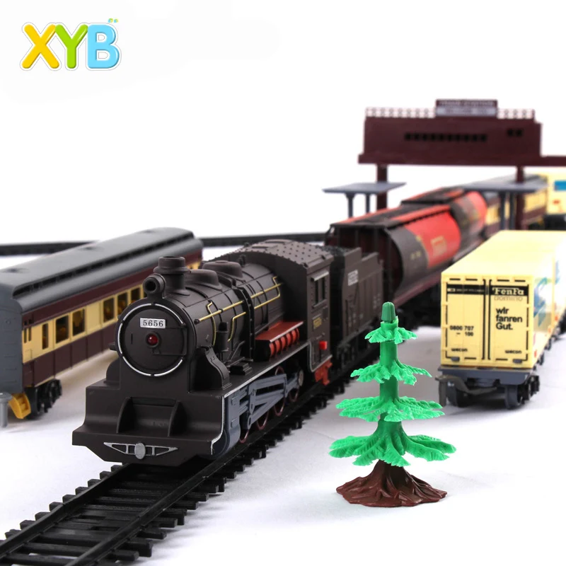
Tik Tok new arrival 1:87 Children Electric Simulation Train Track Toy Set Sand Table Scene Railcar Series 