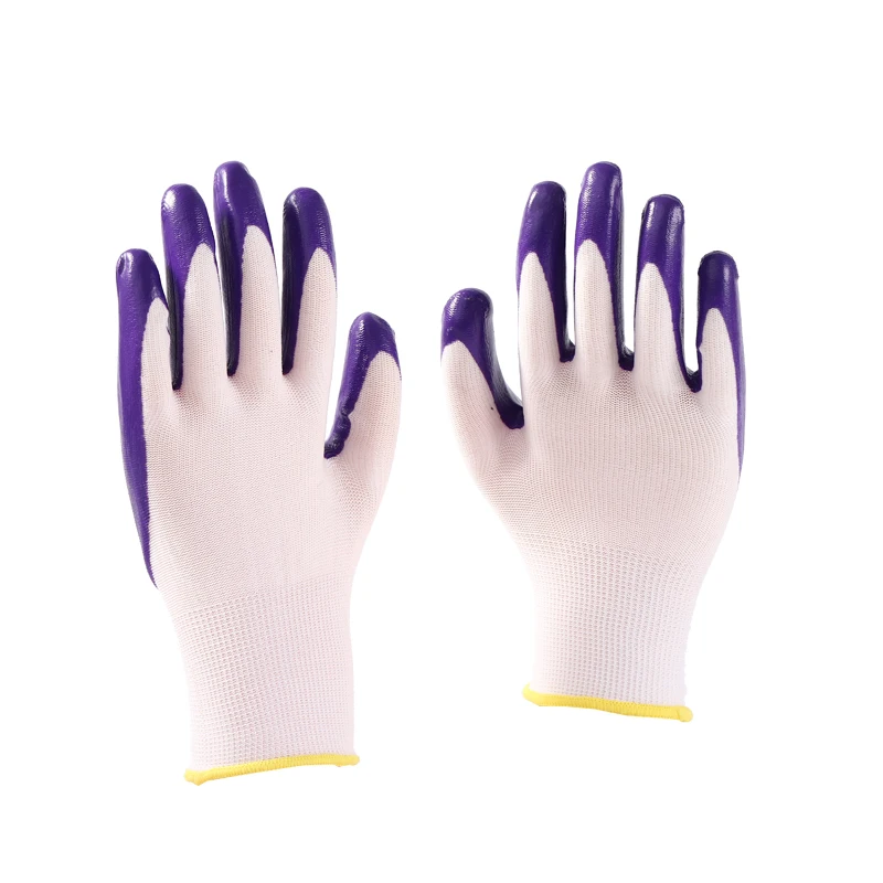 Competitive Price Work Protective Rough Thick Nitrile Coated Gloves