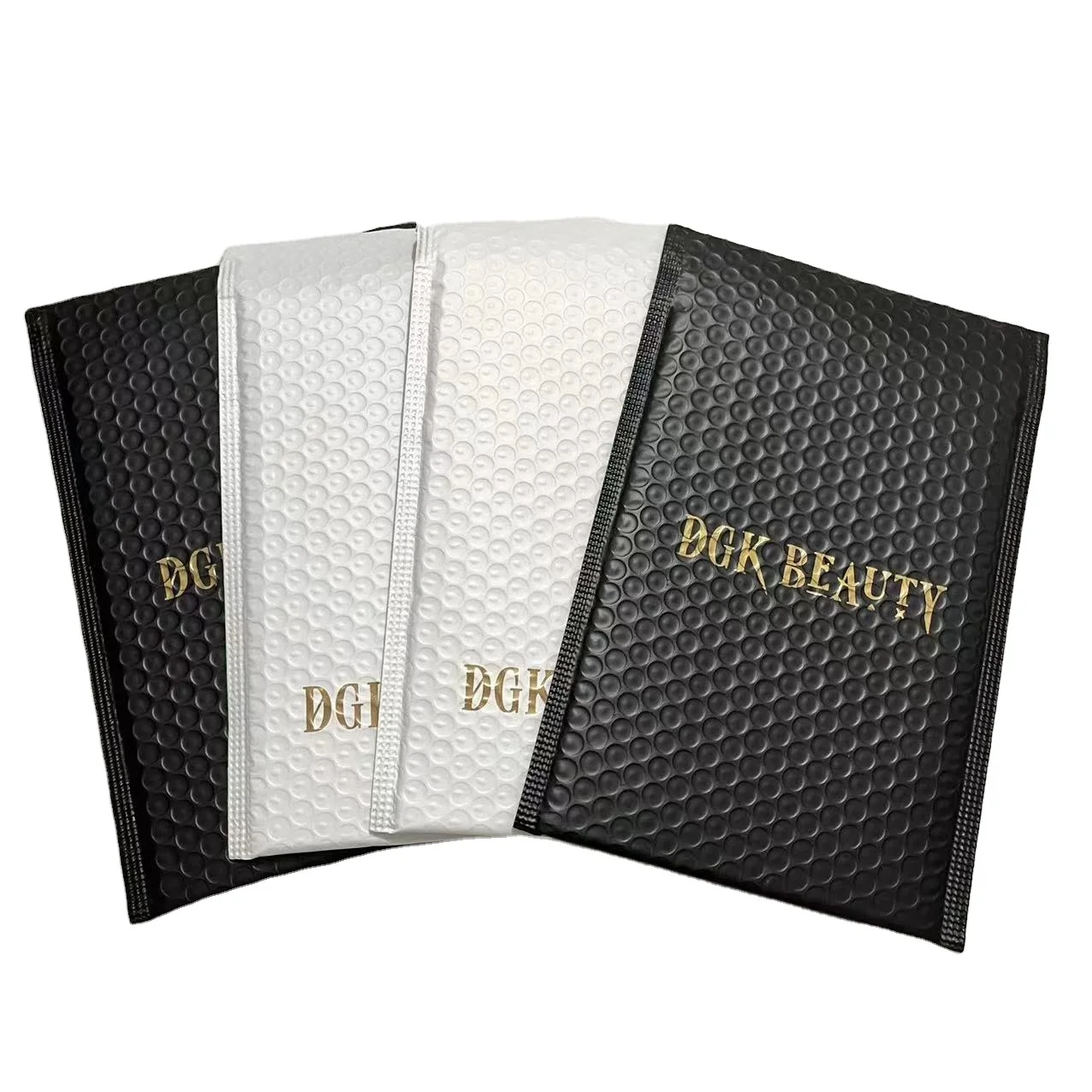 Custom Black Logo Printed Bubble Mailer Envelopes Bag Delivery Shipping Packaging Mailing Bags Black Poly Bubble Mailers