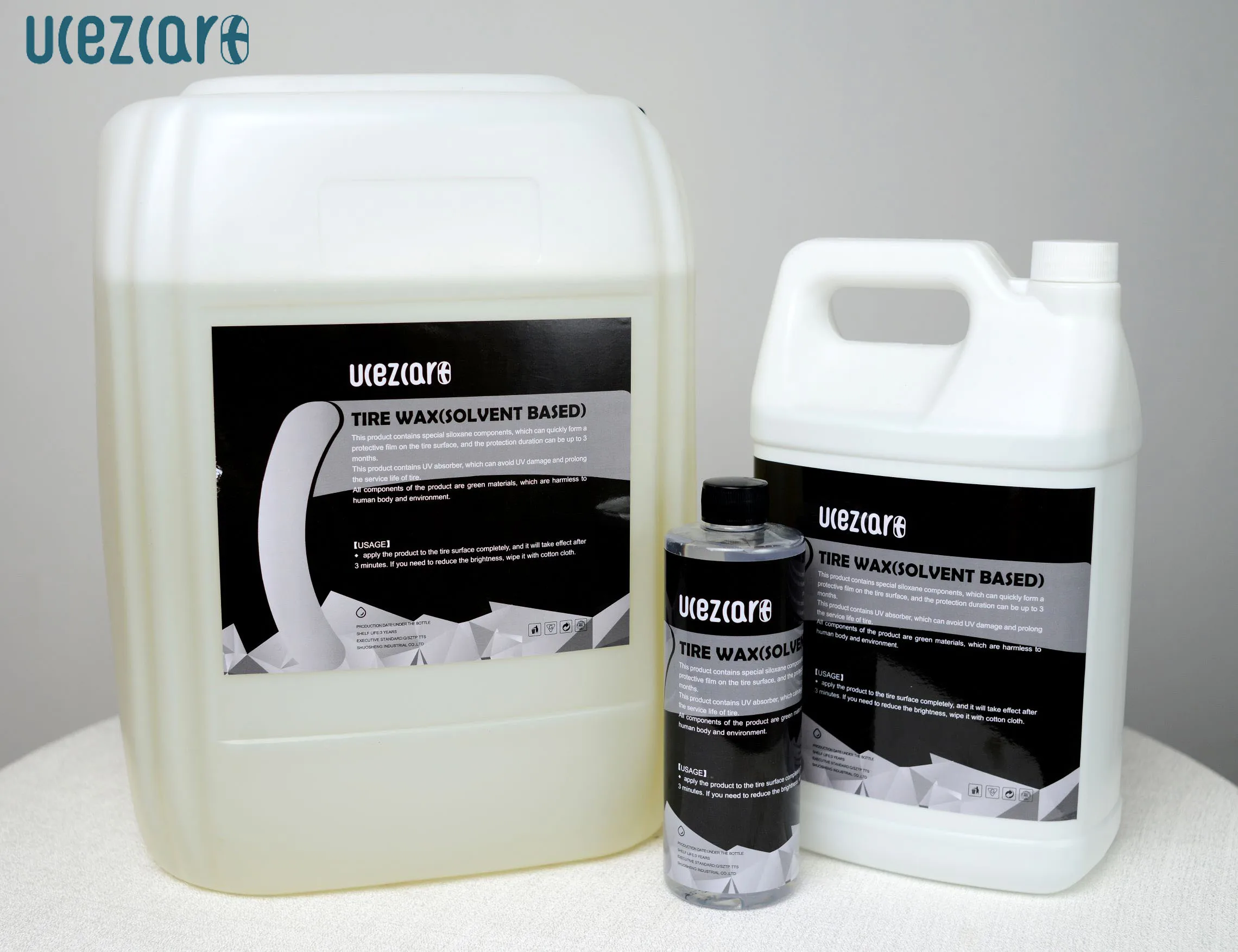 Leading-edge UCEZCAR+ 5 gallons car tire care products tire shine caoting chemicals spray shining tyre shine polish