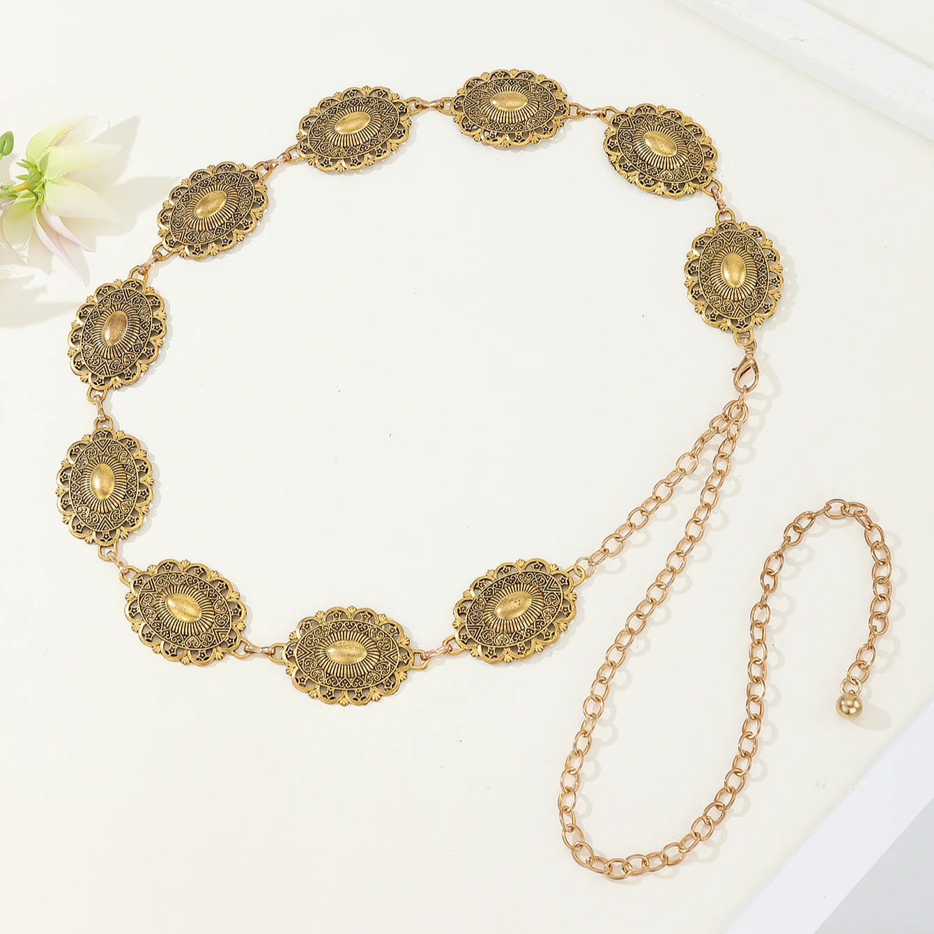 New Year Model Hollow Circle Metal European and American Fashion Waist Chain