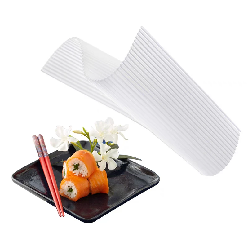 Food Grade Sushi Roll Making Pads Easy Clean Reusable Rice Sushi Roll Mats Soft Non-stick Silicone Sushi Rolling Mat