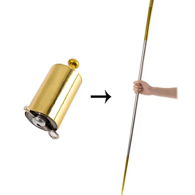 
Amazo Hot Sale 1.1m Magic wand pocket staff sticks Magic Metal Steel Spring Telescopic Rod Stick 