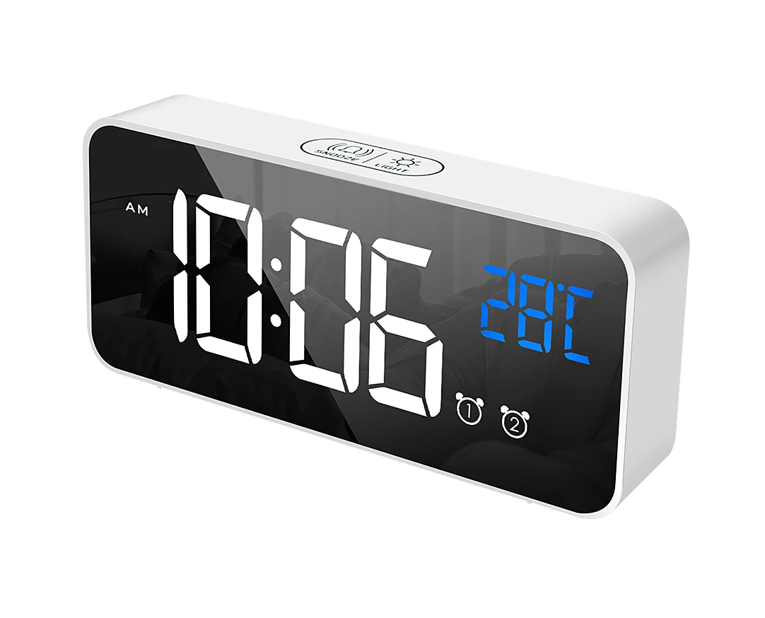 Manufacturer LED  digital alarm mirror clock  display table clock wall watch with snooze function outdoor clocks for kids
