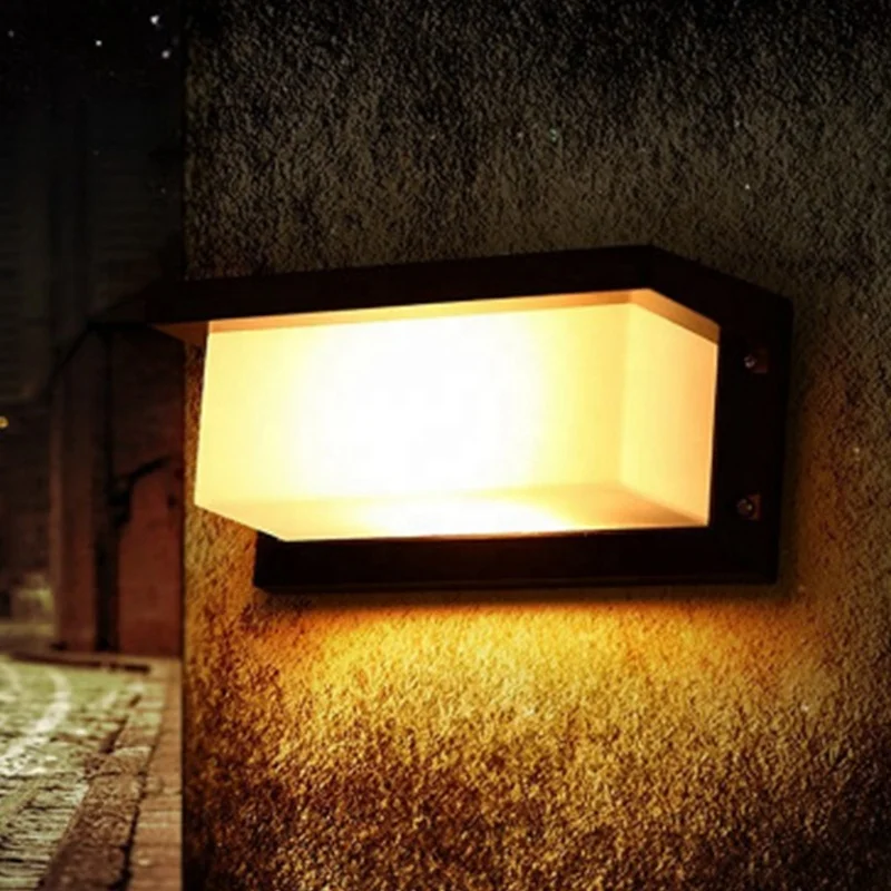 
Luxury black grey bedroom bedside outdoor waterproof ip65 cube led wall light 