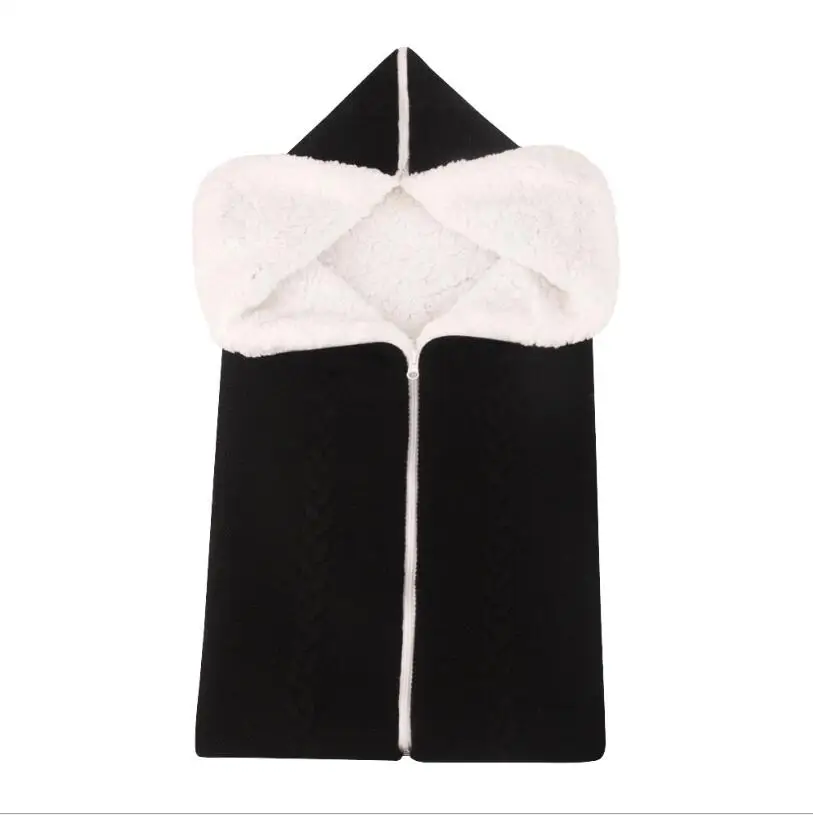 Thick Baby Wrap Knit Envelope Infant Stroller Sleepsack Footmuff Soft Baby Sleeping Blankets Newborn Sleeping Bag