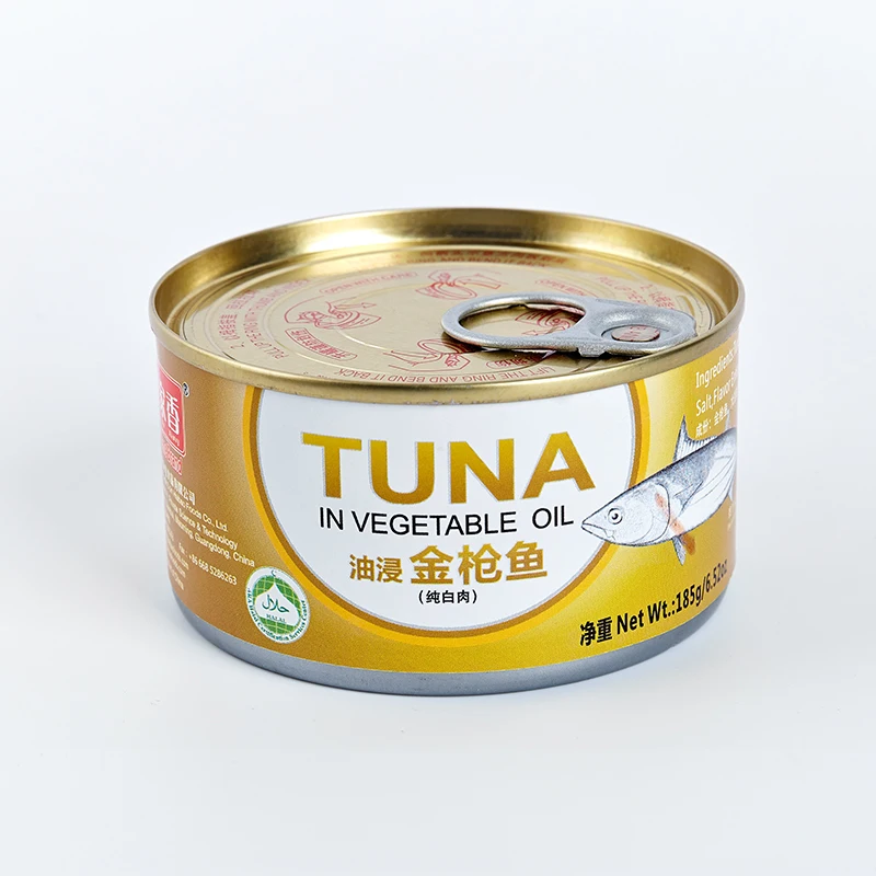 Canned Seafood Supplier Tinned Fish Canned Tuna Fish For Sale  in Oil/ in Water 185g