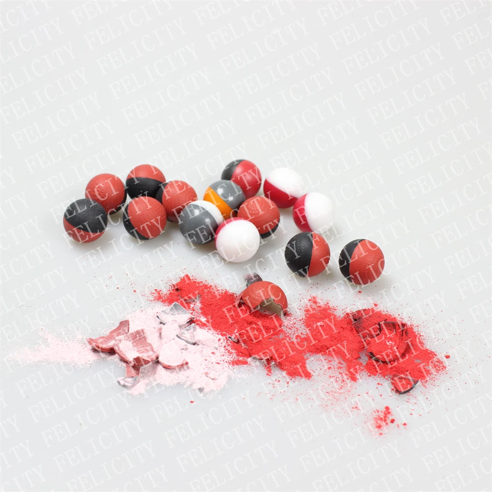 New Arrival 0.68/0.5/0.43 Caliber 20% customized Powderballs for Self Defense PLA Shell Balls/Bullet Powder Paintball