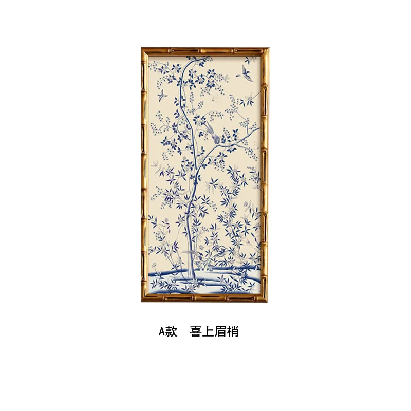 Chinese retro hanging painting exquisite border living room decoration painting