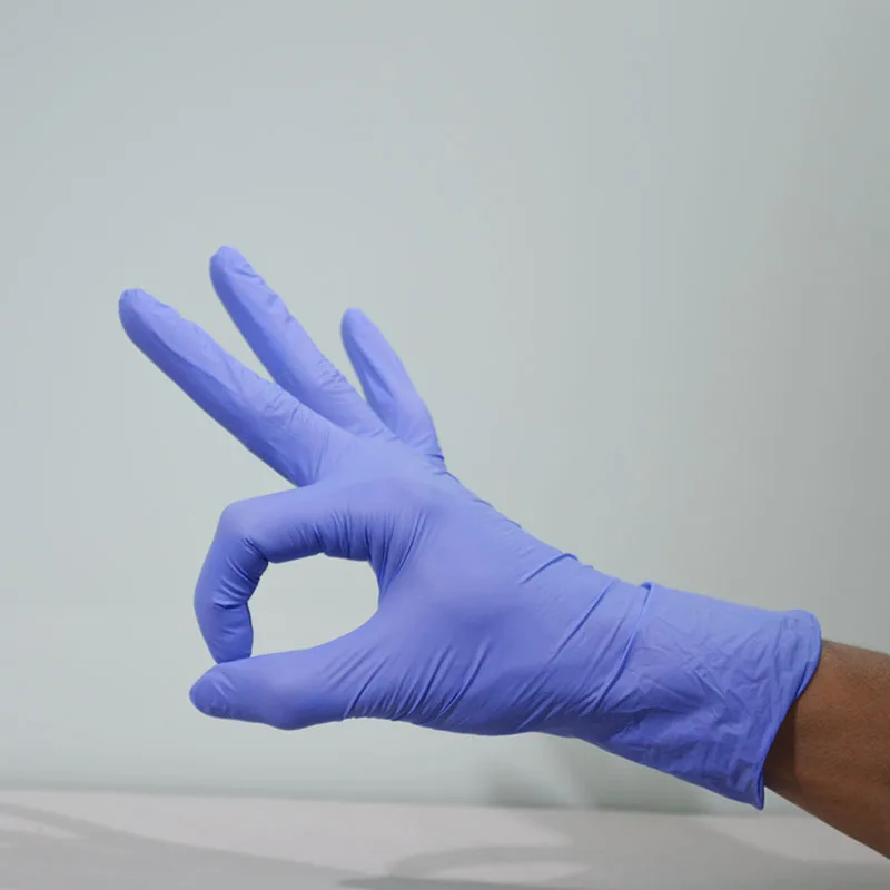 En455 EN420 En374  latex free disposable nitrile glovees powder free for  EU blue / white / black / pink available
