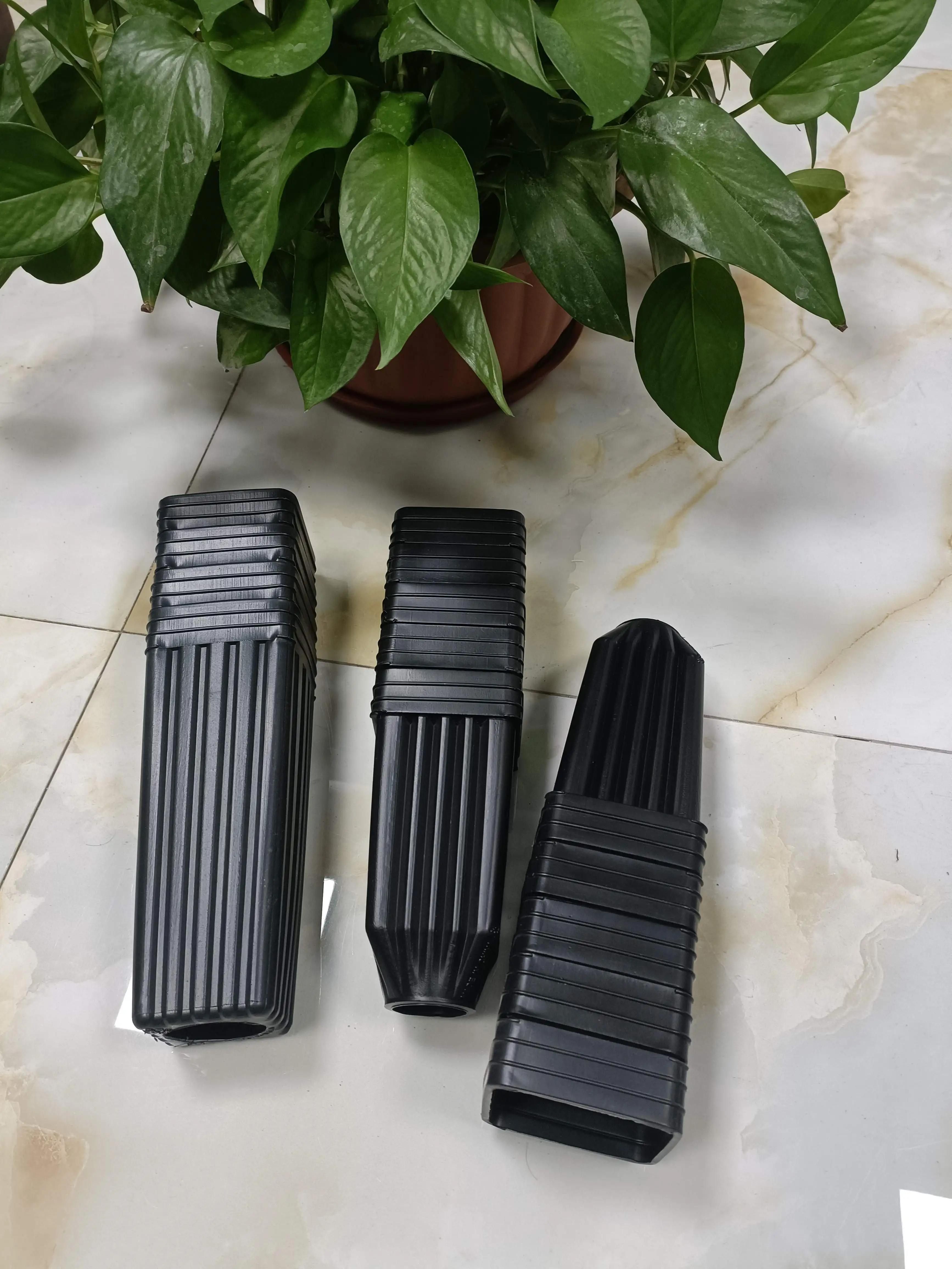 PE Black Mini Tree Pots and Trays