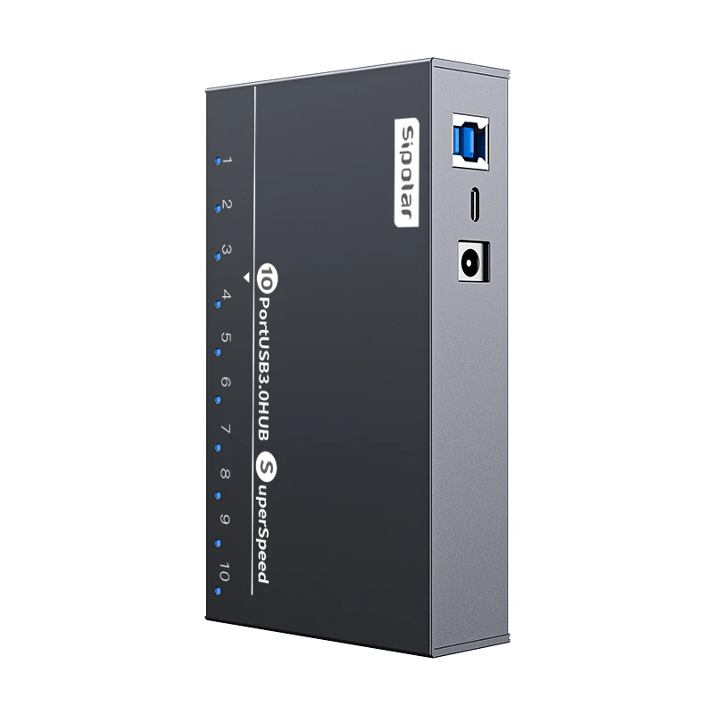 Sipolar a103 EU  US UK stock 10-Port USB 3.0 Gen 1 Mountable Charging and SuperSpeed Data Hub