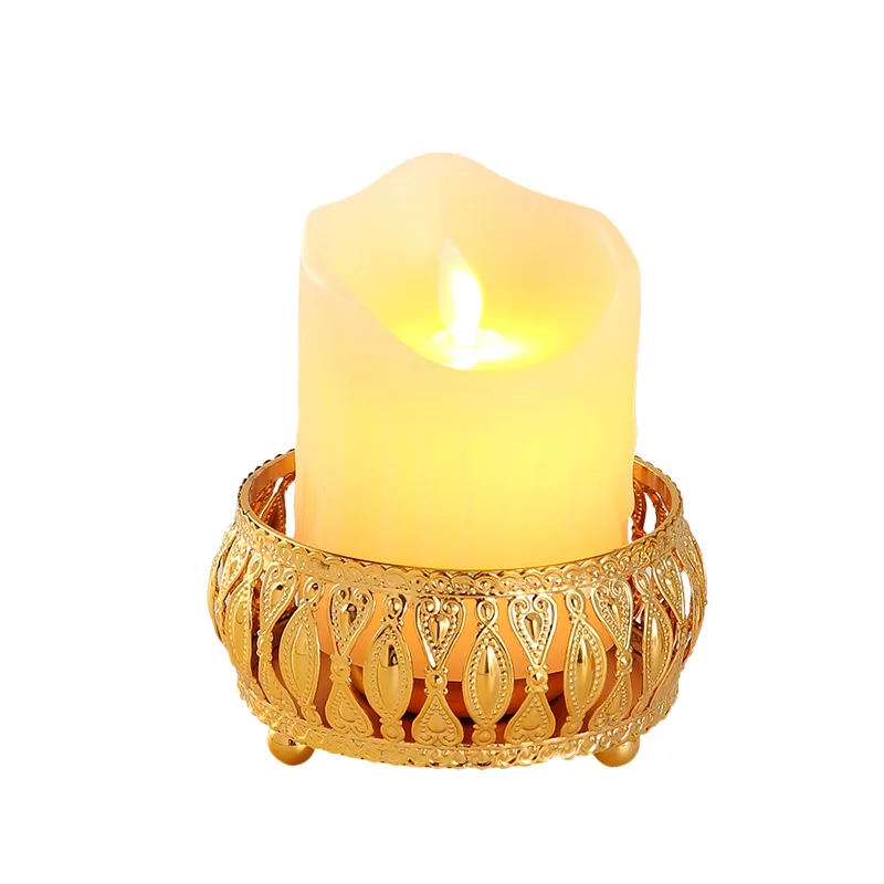 Creative Light Luxury Metal Hollow Incense Burner Ornament Gold Metal Craft Arabian Incense Burner Candles Holder