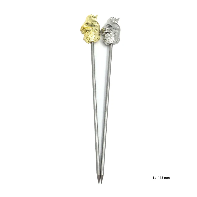 High quality stainless steel fruit pick skewer stick