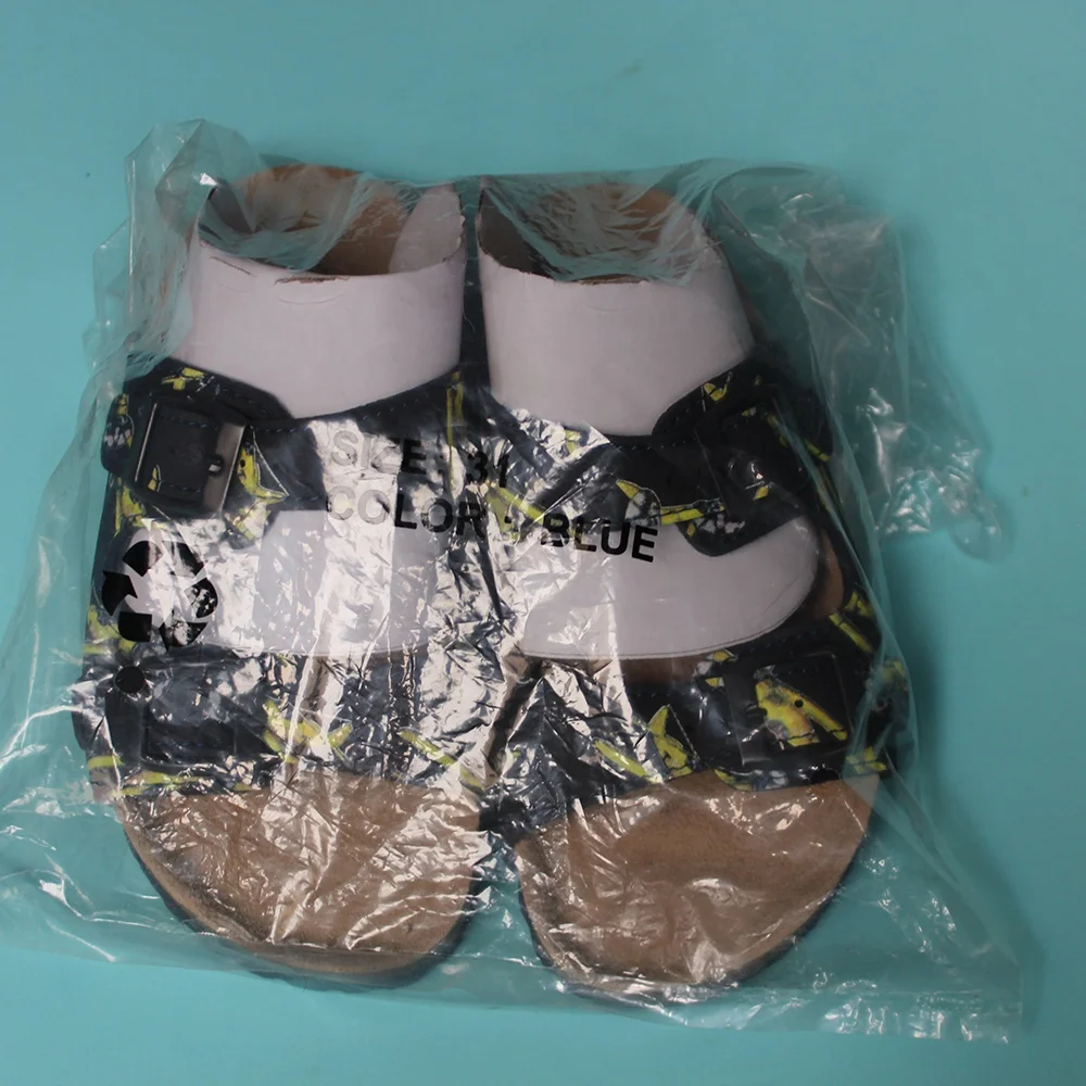 Wholesale Birko-Flor Genuine Leather Birkenstock Sandals Unisex Low Heel Cork Beach Kid Sandal Casual Platform Insole Print