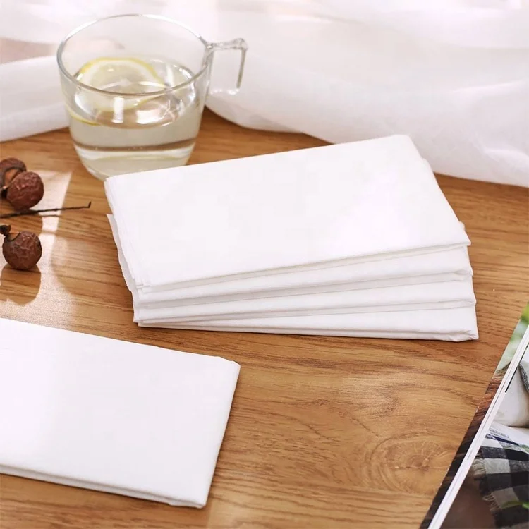 Wholesale Non-woven Fabric Adult Business Hotel Use Towel 100% Cotton White Disposable Bath Towel