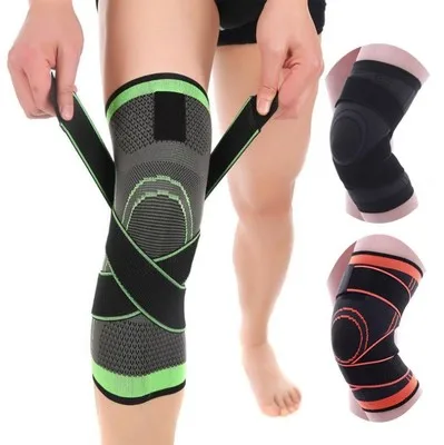 hot-sale outdoor sports elastic compression knitting knee brace support sleeve knee pads