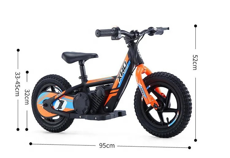 OEM ODM Nice Quality 80W 2 Wheels Fat Tire 12 Inch 16 Inch Electric Kids Bike Motorcycle Children