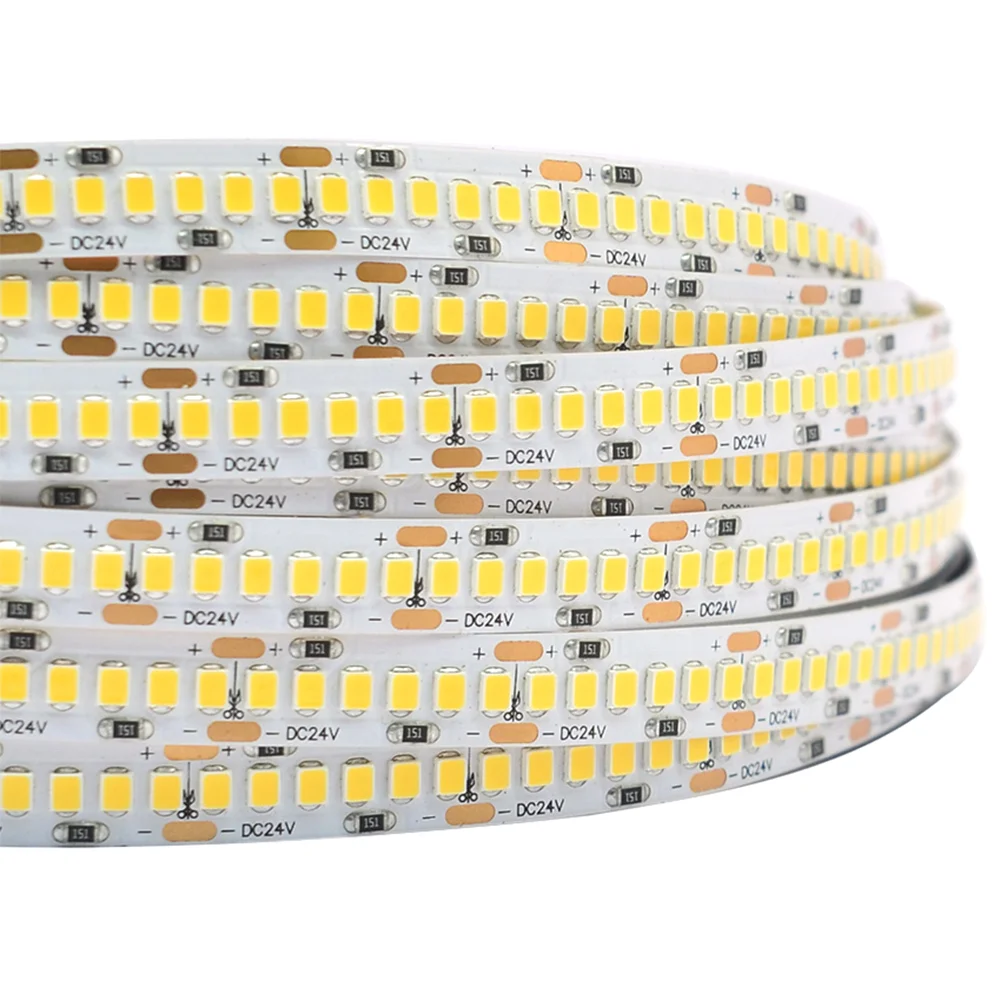 Светодиодная лента высокой яркости, 24-26 лм/светодиодная 2835, 12 В, 24 В, 3000k, 4000k, 6000k, 2700k, 3 года гарантии