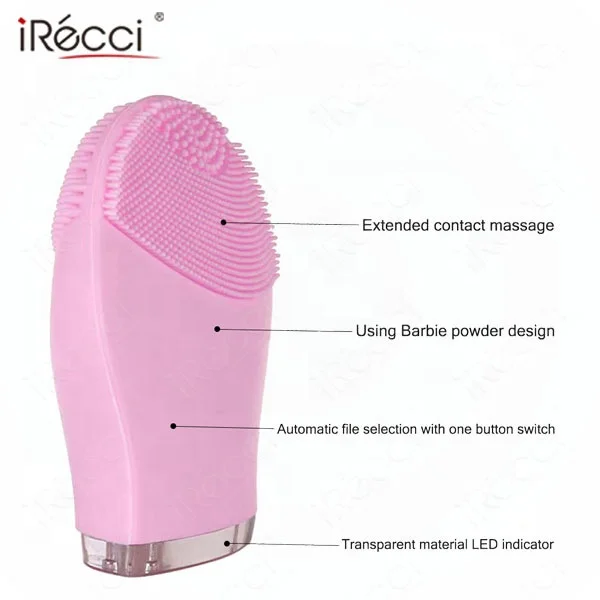 5 mode deep cleaning facial cleansing brush sonic silicone scrubber face cleaner electric silicon for skin care
