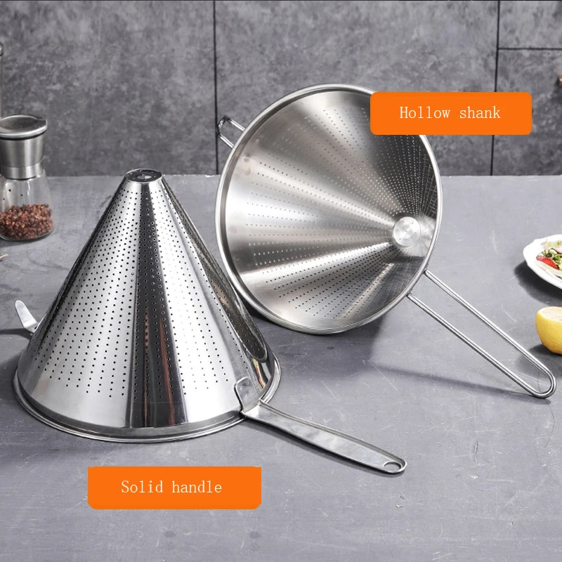 Stainless steel kitchen conical funnel filter juice soy milk filter liquid conical drain colander