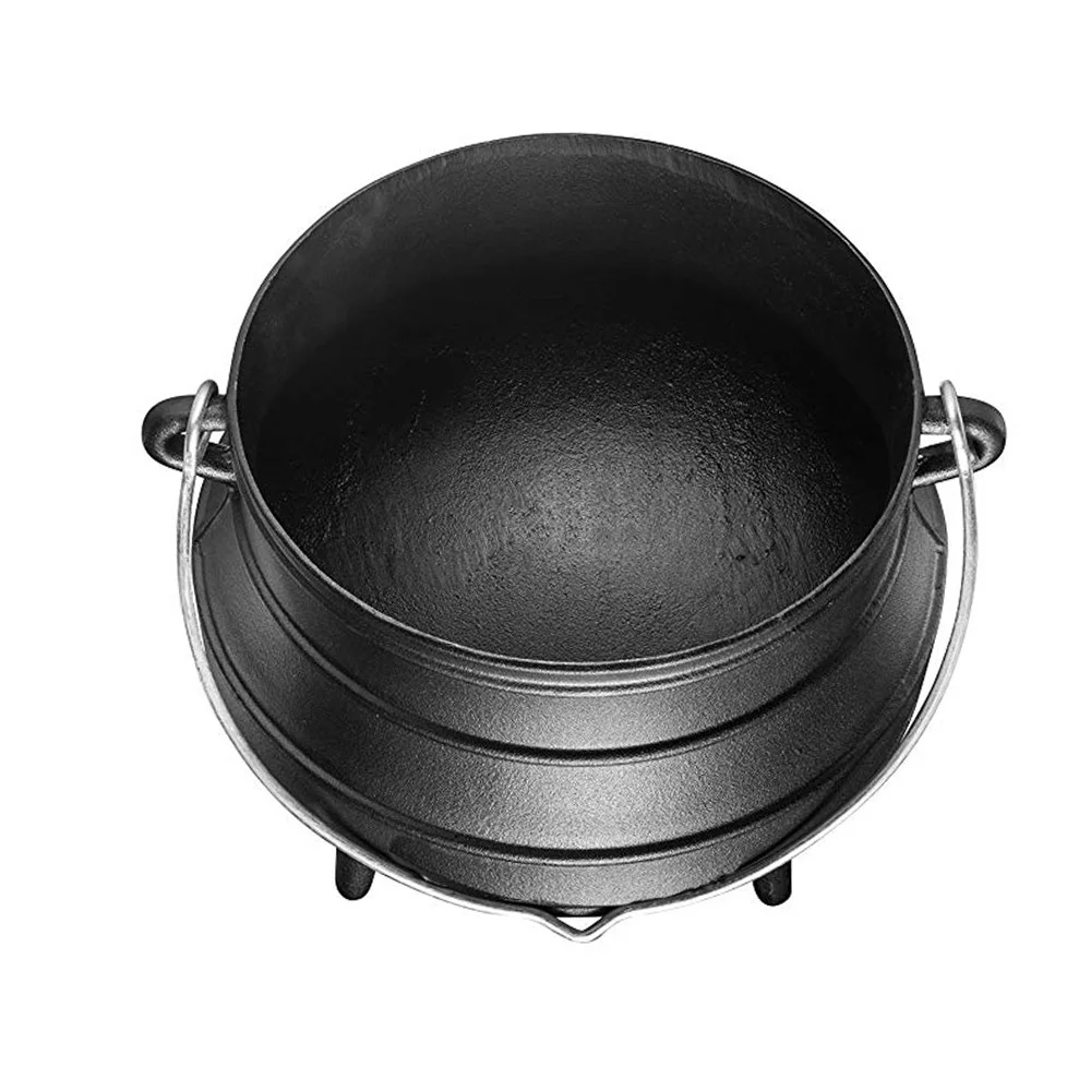 Wholesale Factory Price South Africa 3 Leg Soup Stock Pots Cast Iron Pot Potjie Black Outdoor Camping Cooking Pots Cauldron