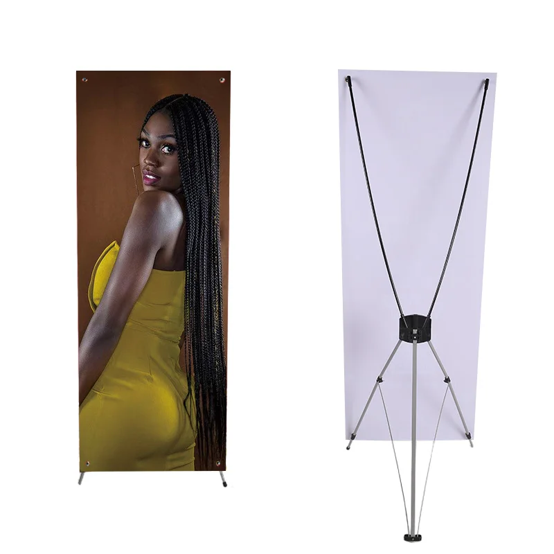 Economic Outdoor Aluminum Material X Stand Display Banner for Advertising Post
