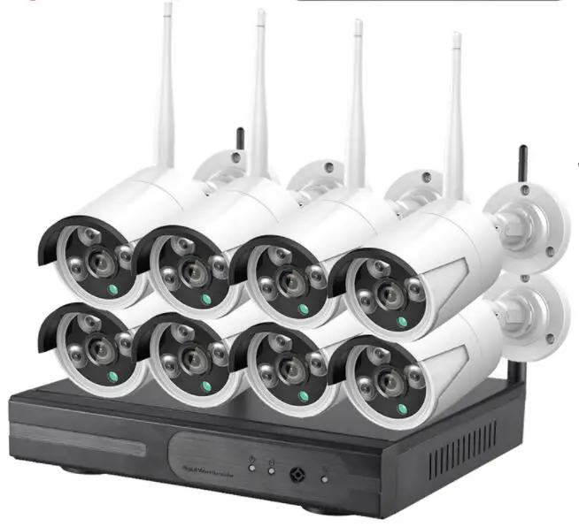JOAREON Tuya Smart Life NVR Wifi Kit 2MP Outdoor Security Bullet Camera  8 Channel Wireless NVR Kit