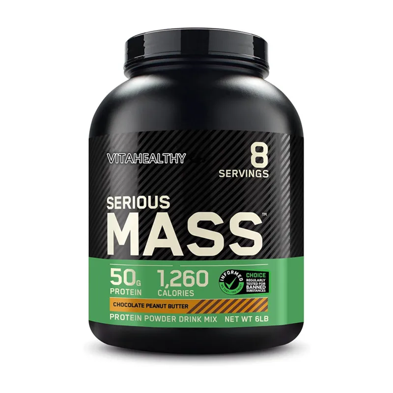 Vitahealthy Oem Customized Chocolate Serious Mass Weight Gainer Protein Powder Formula Flavor Protein Sports Supplements Powder
