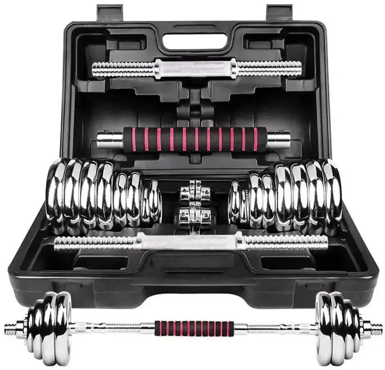 Wholesale custom logo 20KG 30KG 50KG barbell adjustable dumbbell set gym Equipment Free Weights Fitness wholesale dumbbells 90lb