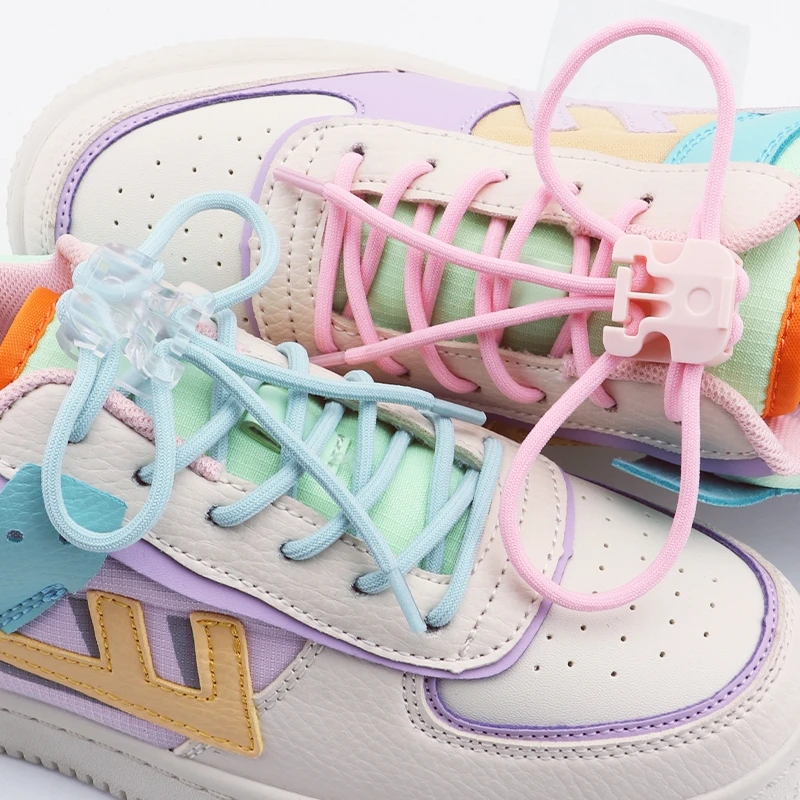 No tie Shoelaces Flat Elastic Shoe Laces With Colored For Kids and Adult Sneakers Shoelace Quick easy lock Shoelaces