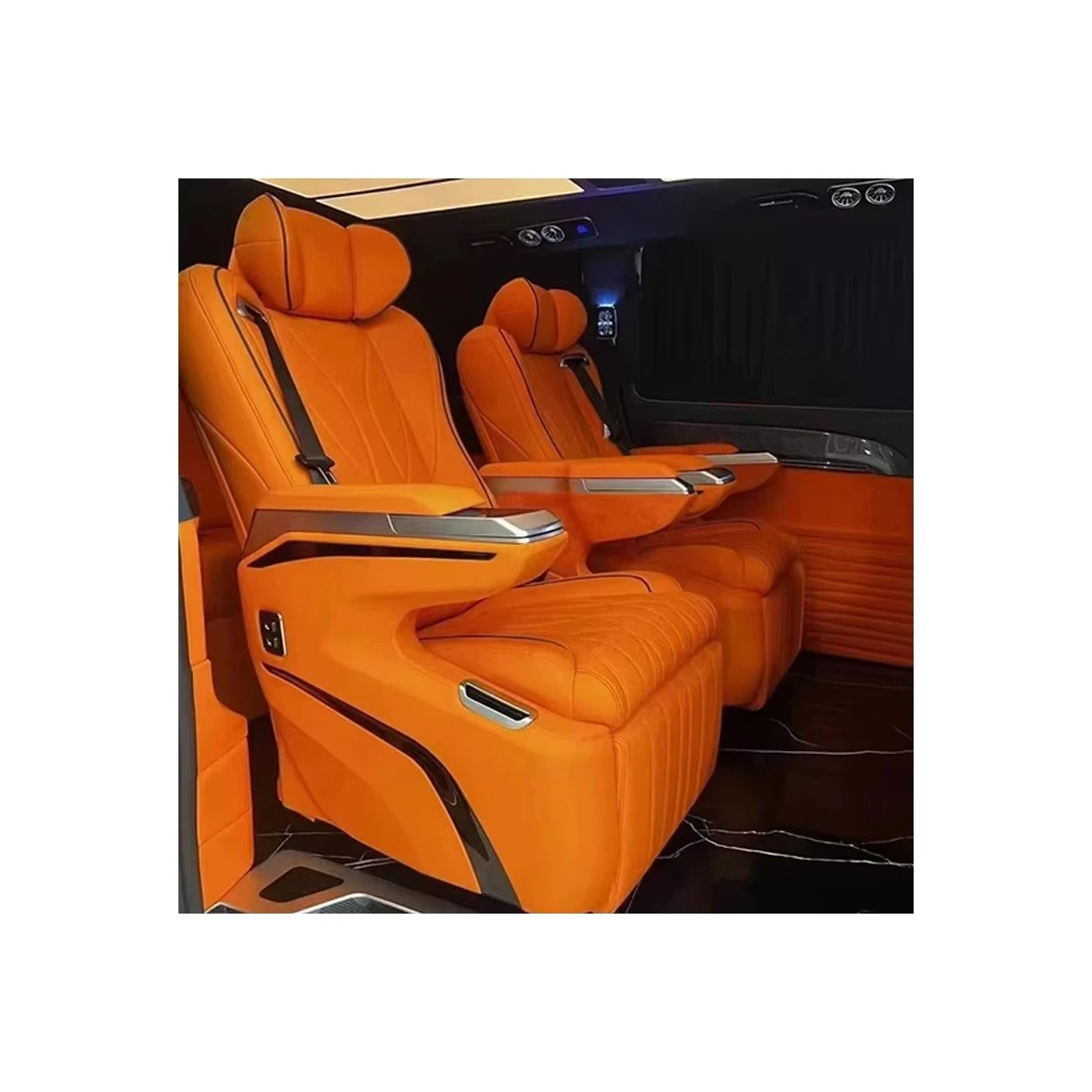2023 Hot Sale Custom Refitted Multi-functional Rv Seat Bed Adjustable Reclining Luxury Van Seat for Mpv Truck Made of Leather
