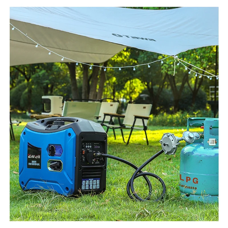 Ewell Customized Portable 1800W 50HZ 230V Super Silent Dual Fuel Generators Gasoline and LPG Gas Generators
