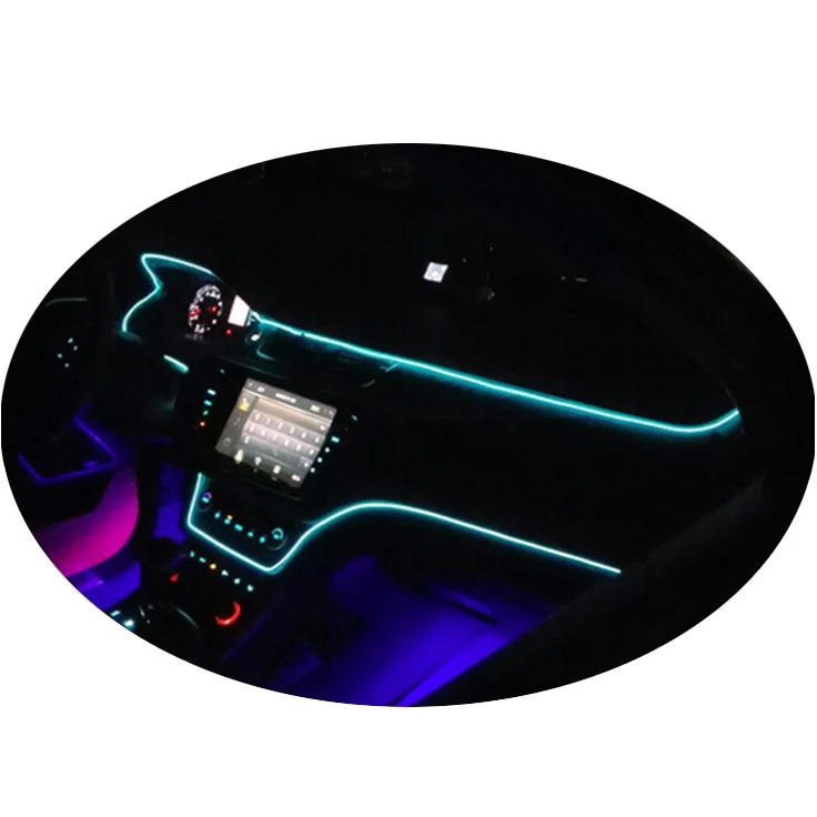2.3mm 5 meter EL wire Neon rope craft light strip low price cuttable Interior decoration atmosphere light for car using