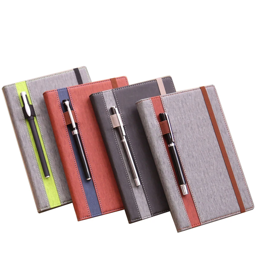 Promotion A5 PU planner notebook multicolor diary with loop