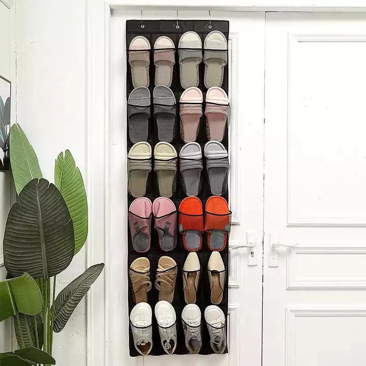 Hot Selling Over The Door Shoes Hanging Organizer Shoe Rack with Mesh Pockets
