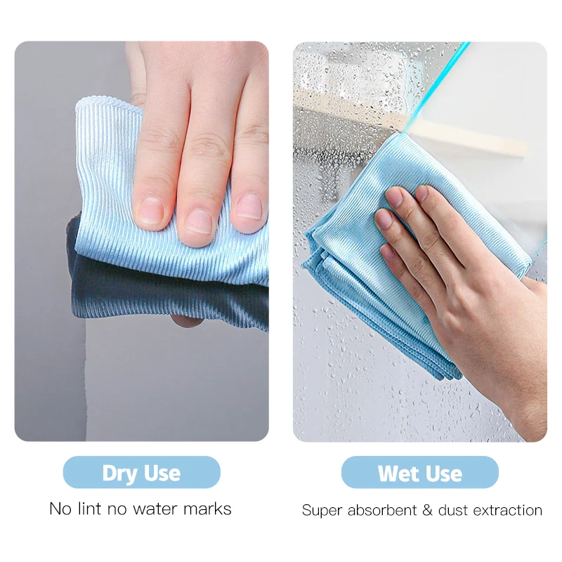 Factory Wholesale Microfiber Window Glass Cleaning Towel microfibre drying Car towel microfiber Glass Polishing Cleaning Cloth
