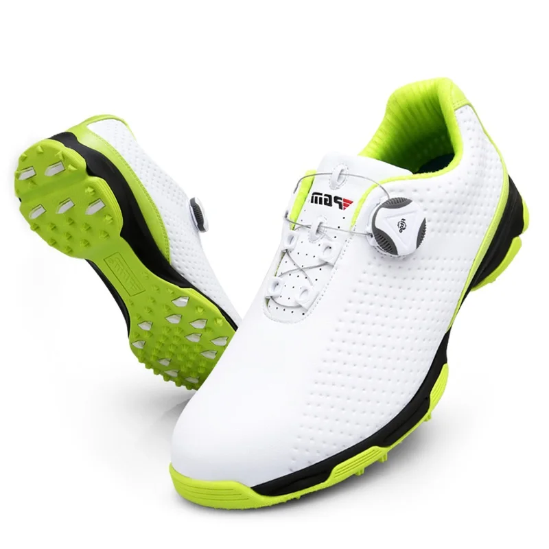 Лидер продаж 2021, Высококачественная Водонепроницаемая Мужская обувь для гольфа из микрофибры с автошнуровкой