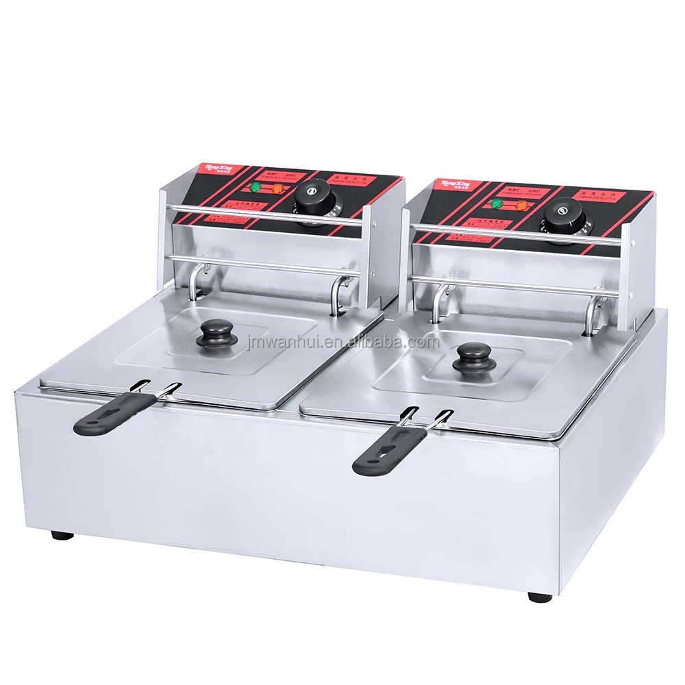 Restaurant kitchen equipment 8L/16L chicken chips potato electric commercial deep fryer with basket