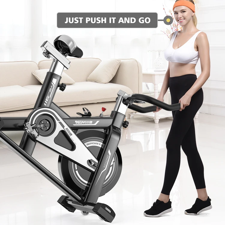 OEM indoor cycling sports four-way adjustable seat exercise spin bike