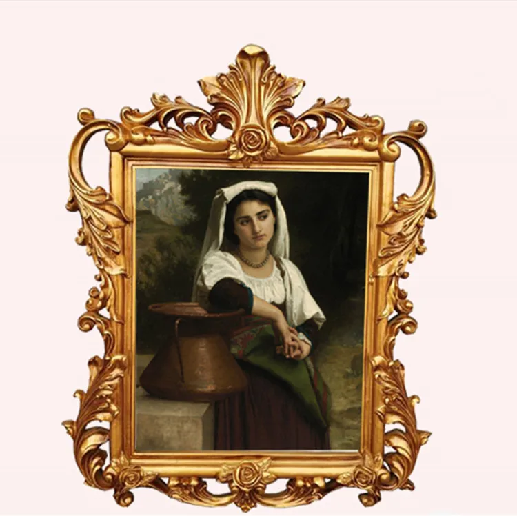 Wholesale Large Size Mirror Frame Gold Antique Polyurethane Mirror Frame