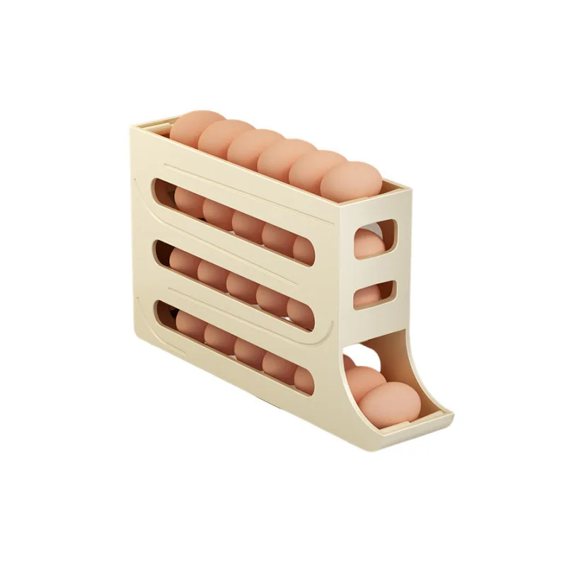 Egg Storage Box 4 layer Egg Auto rolling Storage Box And Plastic Egg Holder for Fridge Organizers