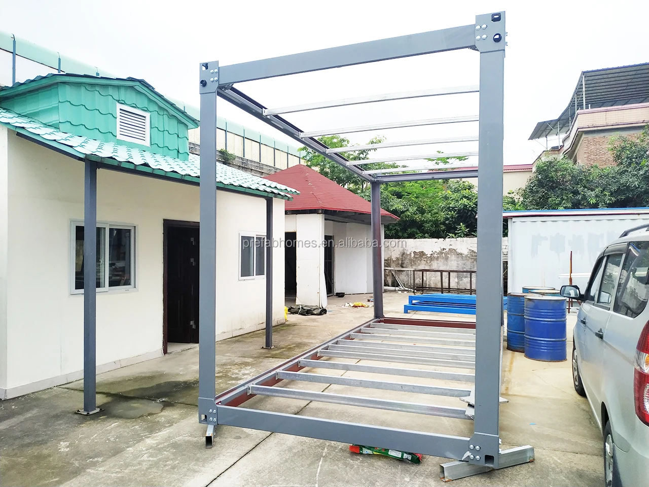 20ft Container Office Labor Camp accommodation small Prefab Container House Supplier 4 bedrooms for living log cabin